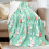 Green Easter Flannel Sofa Blanket 100x70cm 6