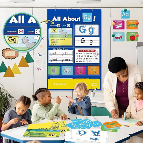 Alphabet Learning Pocket Chart for Wall Use – Preschool 2