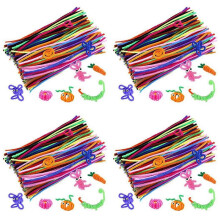800 Pcs Random Colors Pipe Cleaners Chenille Stem 6mmx12 Inch for DIY Art Crafts Decorations