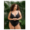 Women's Black V-Neck One-Piece Swimsuit with Wire Support 3