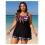 Women's Plus Size Tropical Print Tankini Set 2-Piece 2