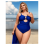 Plus Size Blue Tankini Swimsuit Women's Two-Piece 2