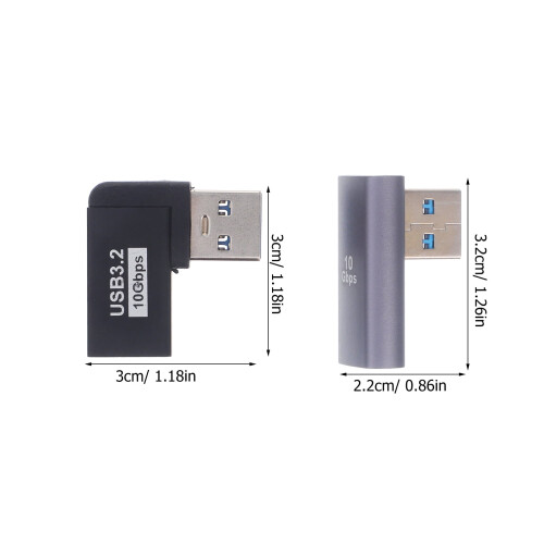USB angle adapter for laptop 2 pcs assorted colors 1