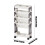 5-Tier Removable Bookshelf Gray Portable Foldable 3