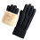 Ladies' Winter Double Layer Fleece Lined Gloves, Thickened Warm Cold Proof Outdoor Wool with Touchscreen Function,Black,One Size 4