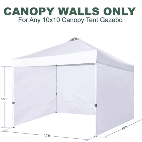 Pop Up Canopy 10x10 ft with 3 White Sidewalls 2