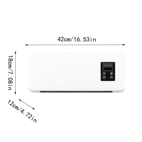 Ventilador de parede com aquecimento e ventilação com visor digital 2