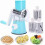 Kitchen Roller Vegetable Slicer Red 1 Piece 3
