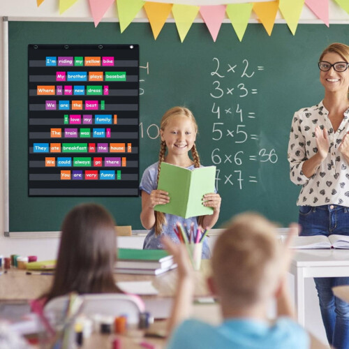Clear Pocket Chart for Classroom or Home Use 10 Pockets 1