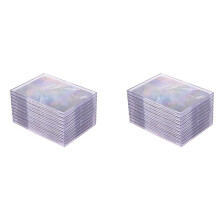 Porta-Cartões Carregadores Superiores 20 Protetor de Cartão de Plástico Rígido Tijolo de Cartão Transparente + 4 Expositores