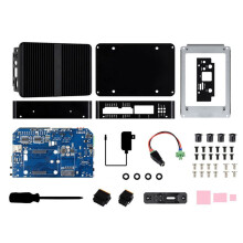 PC Sin Ventilador con Doble Puerto Gigabit 2.5G para Raspberry Pi CM5, Doble Salida de Pantalla 4K, Red 4G/5G, Enchufe Europeo