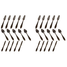 30 Pcs Knife Spoon Fork Kitchen Cabinet Closet Drawer Pull Handles Knobs 3-Inch Center to Center Bronze