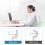 Mini supporto per laptop in metallo, regolabile e pieghevole (4 pezzi) 3