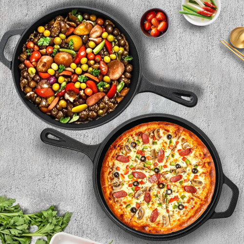 Cast Iron Dutch Oven with Skillet Lid 2-in-1 2