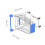 Ensemble de chariot de courses miniature portable pour 2
