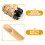 Bambu trädgårdsficklampor beige naturfärgade 4-pack 3