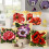 Kit de tapete de crochê com trava para capa de almofada DIY, 43 x 43 cm (17 x 17 polegadas) 8
