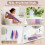 Bath Sponge African Net3Pieces100cm x33cm Blue Purple 3