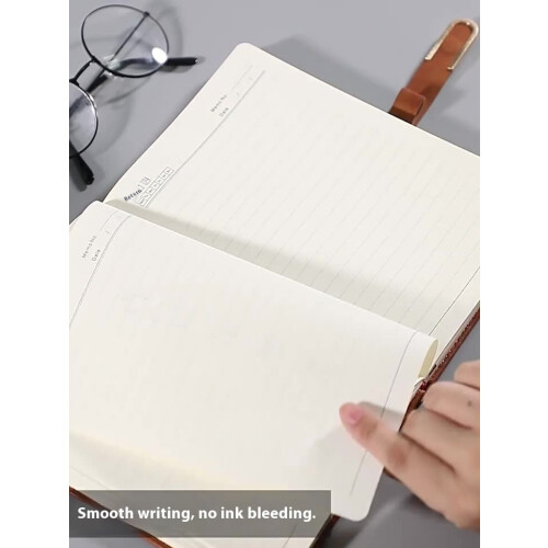 Sort linjeret journal B5, hårdt omslag, 200 sider 1
