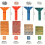 Ensemble de 4 tubes de comptage de pièces à code couleur avec 150 pièces plates 2