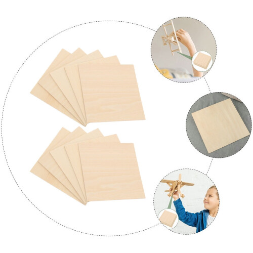 Beech wood plaques unfinished beige 10 pcs 2