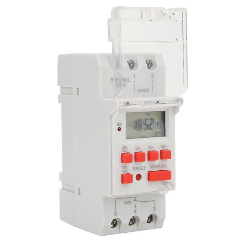 Προγραμματιζόμενος χρονοδιακόπτης DC24V, οθόνη LCD 30A 2