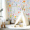 Stickers muraux floraux en vinyle, 102 pièces 6