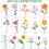 Stickers muraux floraux en vinyle, 102 pièces 5