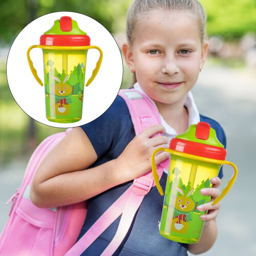 Garrafa de água infantil Spring Park com alça dupla e tampa. 1