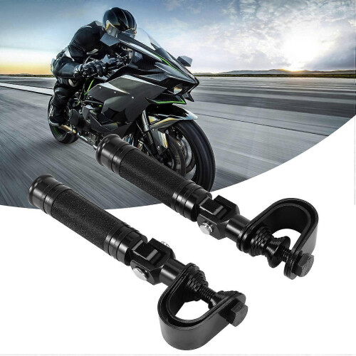 Pedane poggiapiedi per moto, paramotore, 1 paio, nere 2