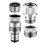 Wasserhahn-Schlauch-Adapter Edelstahl 4er-Pack 7