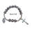 Glaskristall Korsarmband Elastiskt Armband Tro Gåva 5