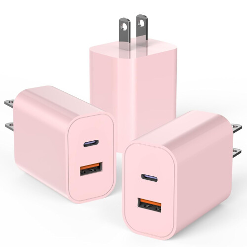 C-blokk strømadapter QC+PD3.0 dobbel port 20W 1