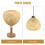 Decoratieve lampenkap van riet, beige, 1 stuk 6