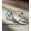 CZ Stud Earrings 18K White Gold Plated Sterling Silver 3