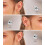 CZ Stud Earrings 18K White Gold Plated Sterling Silver 5