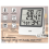 Thermometer en hygrometer met groot scherm, dubbele temperatuurregeling, wit, 1 set 4