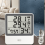 Thermometer en hygrometer met groot scherm, dubbele temperatuurregeling, wit, 1 set 7
