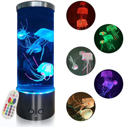 LED lava lamp color changing round light with remote USB 1