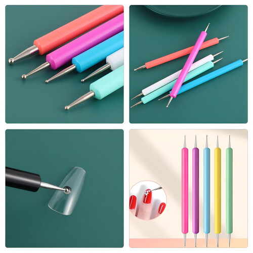 Juego de herramientas para decoración de uñas (5 piezas) 2