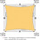 Voile d'ombrage rectangulaire 3 m x 4 m, sable, 185 g/m² 2
