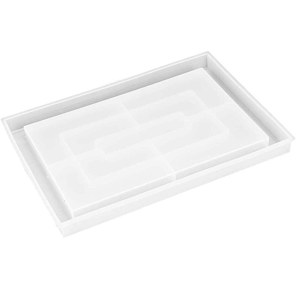 Resin Mold Silicone, Large Rectangle Rolling Tray Molds For Epoxy Resin, Resin Serving Board Mold With Edges 6032647991599