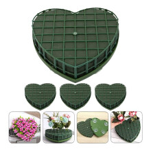 12 PeçAs Blocos de Espuma Floral em Forma de Coração Flor Verde Argila em Forma de Coração Tijolos Florais Lama Floral Artificial com Ventosa