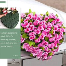 8 Peças Blocos de Espuma Floral em Forma de CoraçãO Flor Verde Argila em Forma de CoraçãO Tijolos Florais Lama Floral Artificial com Ventosa