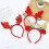 Tiara de visco com chifres de Natal 8