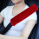 Car Seatbelt Covers with Shoulder Pad 2-Pack Red 2