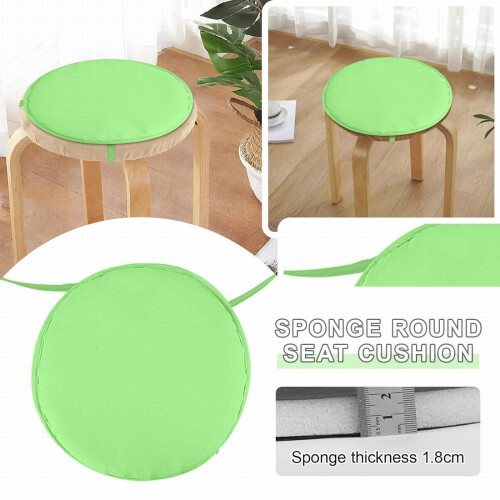 Almofadas redondas para cadeiras de bistrô, 30 cm (11,8 polegadas), conjunto de 2, verde menta. 1