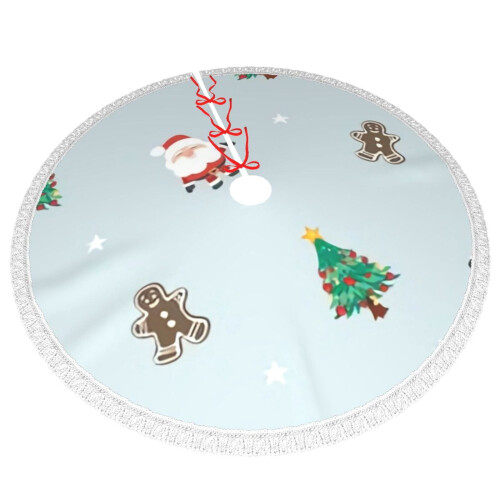 Christmas Tree Skirt 48 Inch Rustic Holiday Decor 2