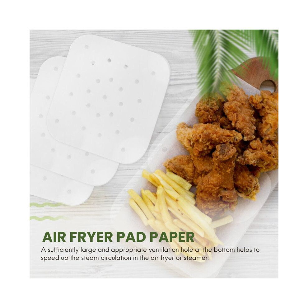 100Pcs Air Fryer Parchment Paper Perforated Unbleached Square Air Fryer Liners Steaming Parchment Liner 6031290766561