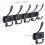 Wall Mounted Coat Rack Black with 5 Hooks 3